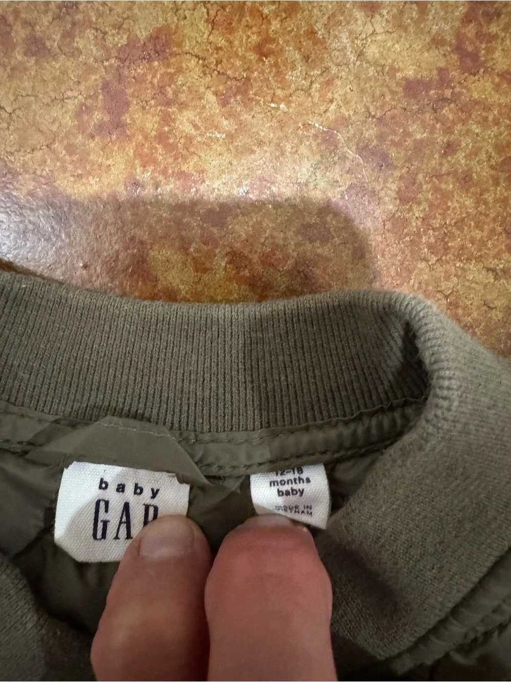 GAP Kids Quilted Olive Green Jacket - Lightweight Button-Front